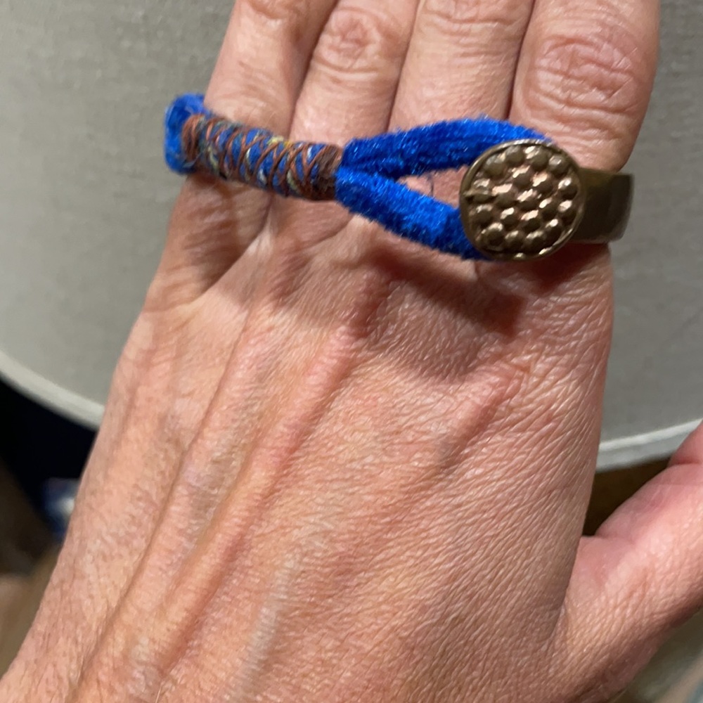 Fun boho and brass bangle